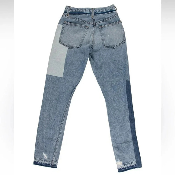 Reformation Women's‎ Skinny Patch Torres Distressed High Waist Jeans size 23 - Picture 5 of 8